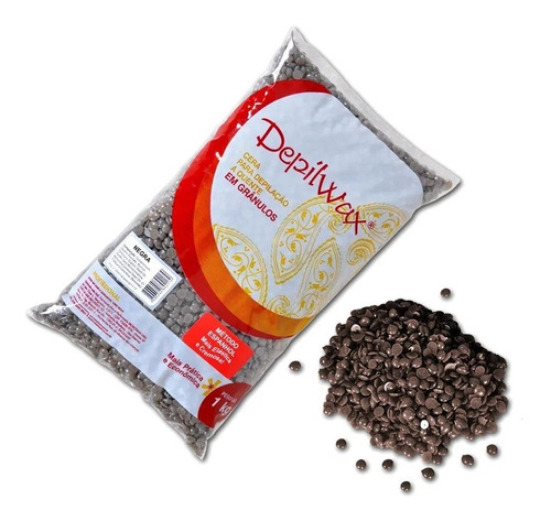 Cera Depilatória Quente Granulada Negra Depilwax - 1kg