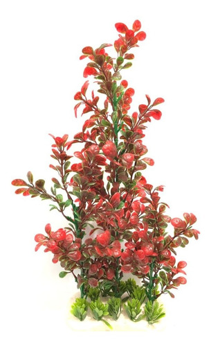 Planta Artificial Bonsai Vermelho - Aquário E Decoração