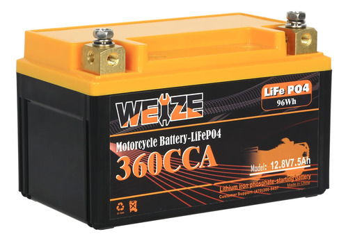 Batería De Litio Weize Ytx14-bs, 360cca, Bms Inteligente