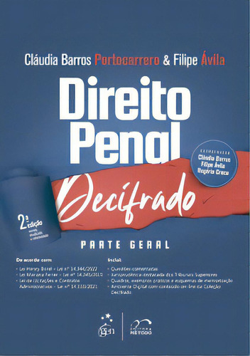 Coleção Decifrado - Direito Penal - Parte Geral, De Ávila Filipe. Editora Método Em Português