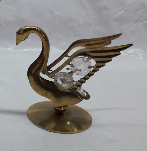 Cisne Mascot Int'l Inc 1992 Chapa Oro 24k Cristal Austria