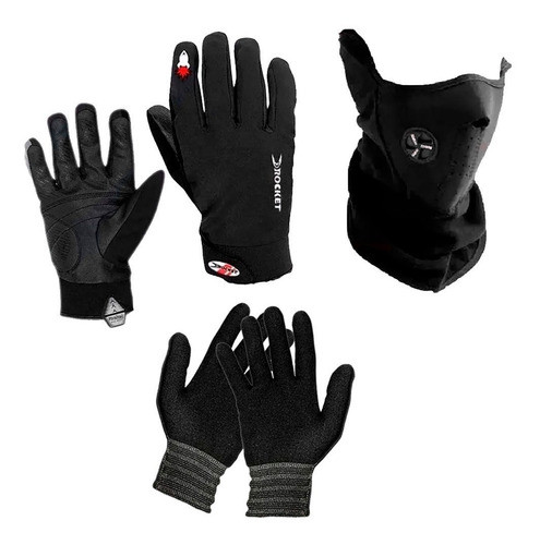 Guantes Joe Rocket Softshell + Mascara + 1era Piel Fas Motos