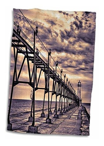 3drose Danita Delimont Faro Grand Haven Faro Y Muelle, Grand