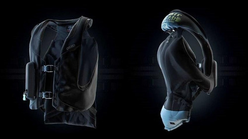 Imagen 5 de 5 de Chaleco Airbag Para Motos Hit-air Black M L Japon Con Gas
