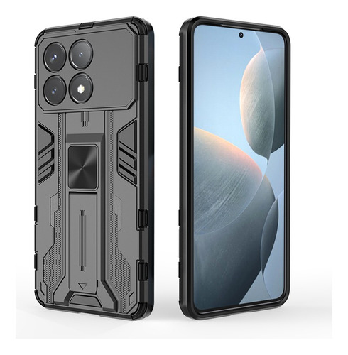 For Poco X6 Pro 5g Kickstand Camera Cover Hard Back Case