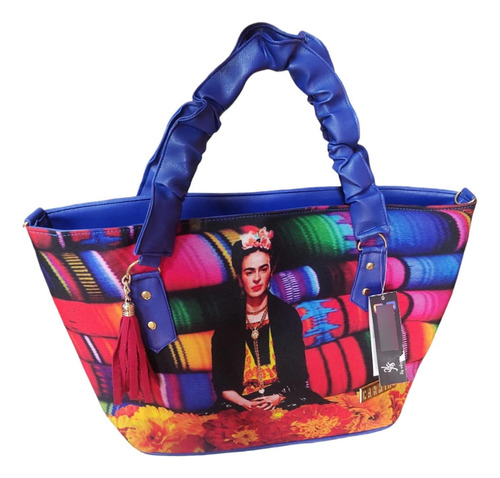 Bolsa Frida Kahlo, Tote Amplia Elegante Artesanal