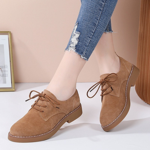 Imagen 3 de 8 de Zapatos Formales De Piel De Gamuza Para Mujer 35-40