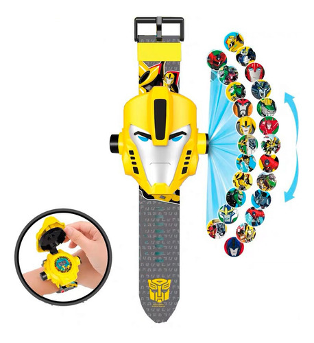 Reloj Niños Proyector Luz Digital Transformers Bumblebee 