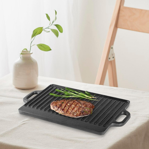 Sartén Reversible Para Parrilla, Carne, Carne, 46cmx23cm