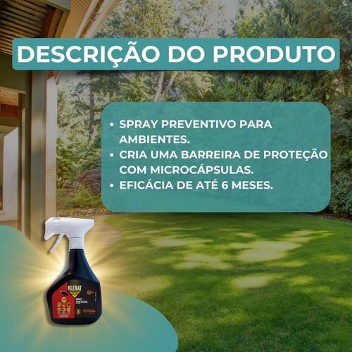 Kit 12 Klerat Inseticida Spray Barata, Carrapato, Escorpião