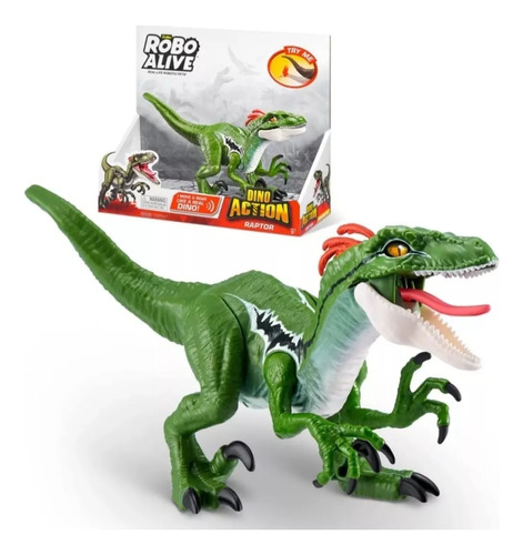 Dinosaurio Raptor Con Sonido Para Niños Juego Robo Alive 