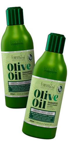 Kit 02 Shampoo Umectação Olive Oil Forever Liss 300ml