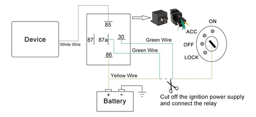3 Nuevo Spdt Nc Con Arnés Enchufe Four Pin 12v 40 Amp De
