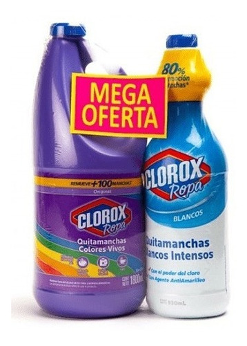 Clorox Ropa Color 1800 Ml + Blancos Intensos 930 Ml Oferta