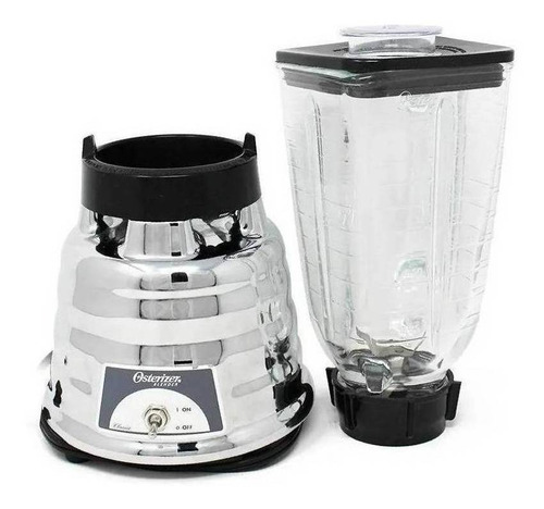 Imagen 3 de 4 de Licuadora Oster Osterizer 450-10 1.25 L cromada con vaso de vidrio 127V