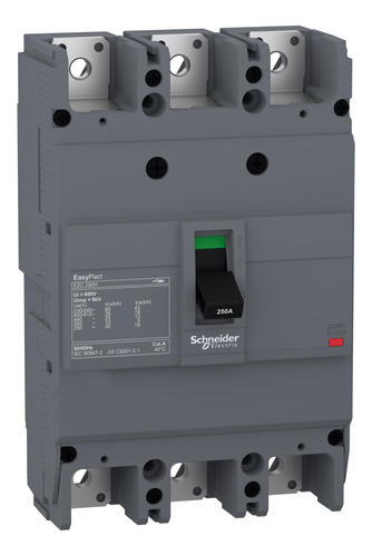 Breaker 3x250 Amp Ezc250h3250 Schneider Electric