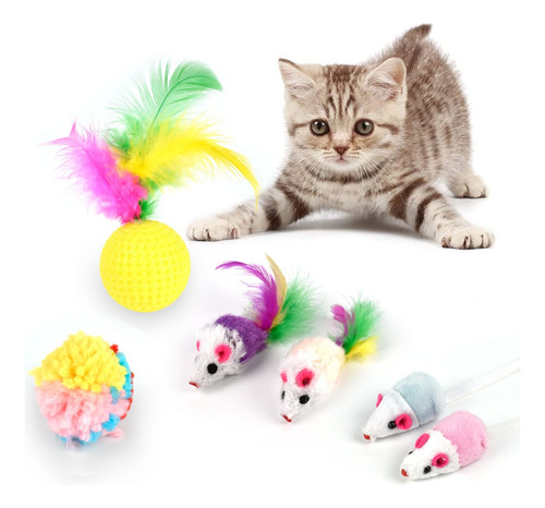 Juego 22pk Túnel De Gato Plegable Juguete Mascota Pluma Bola