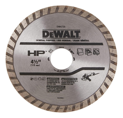 Disco Diamantado Turbo 4puLG Imedia, 7/8 20mm Dewalt 