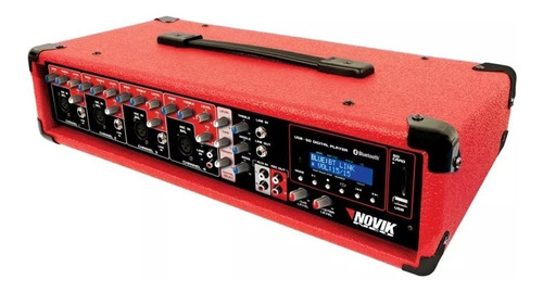 Consola Potenciada 4 Canales Xlr Bluetooth Aux Usb Sd Remoto