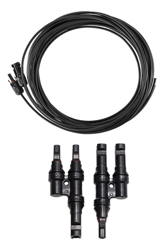 Ficha Union 2 A 1 Paralelo Mc4 + Cable Bajada Solar 9mts Mc4