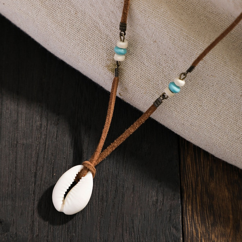 Gargantilla Con Colgante De Concha Étnica Para Hombre, Joyer
