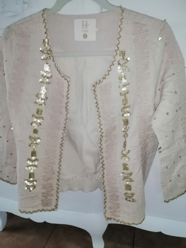 Chaqueta Indú De Tela Bordada Marca Boho