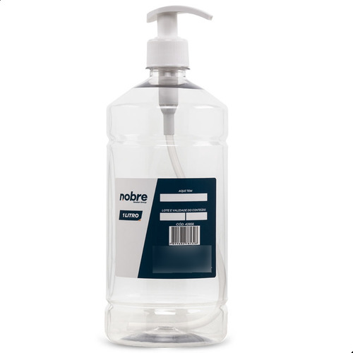 Frasco Com Válvula Pump P/ Sabonete / Alcool Em Gel 1l Nobre
