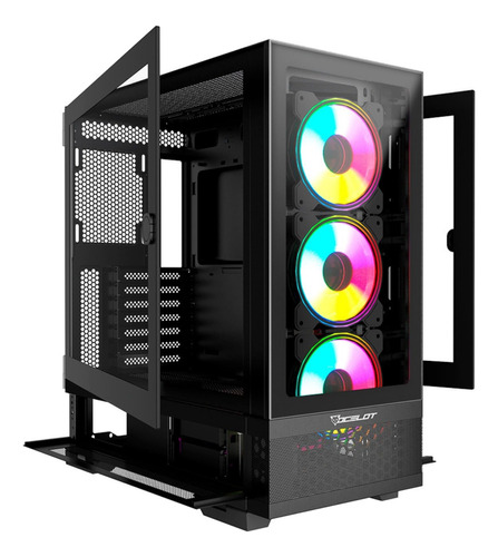 Gabinete E-atx Ocelot Gaming Hunter-2 - 3 Ventiladores Inclu