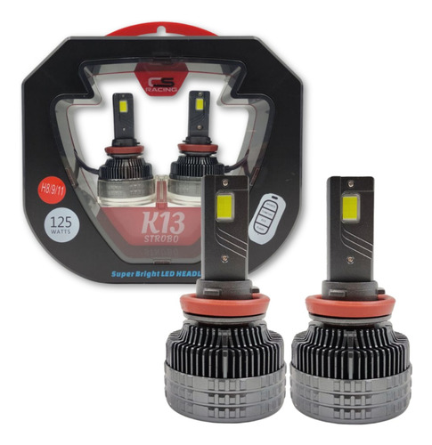 Kit De Focos Led H11 Cs Racing K13 125w C/ Control Estrobo