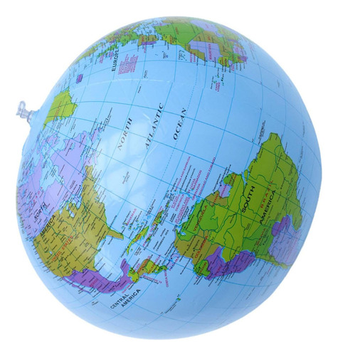 Globo Inflable Explotar Geografía 40 Cm Para Enseñar D