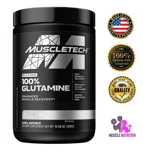 Glutamine Platinum 300 Gr 60 Serv Registro Sanitario