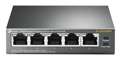 Switch Poe Gigabit De 5 Puertos, Con 4 Puertos Poe 802.3af