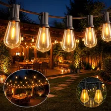 Guirnalda De Luces Led 25m 25+2 Focos De Exterior Vintage