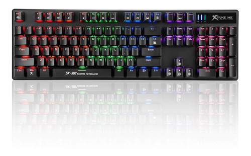 Teclado Gamer Mecanico 7 Colores Con Numerico Xtrike Me