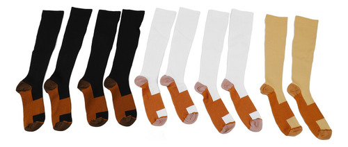 5 Pares De Calcetines De Tubo Por Encima De La Pantorrilla