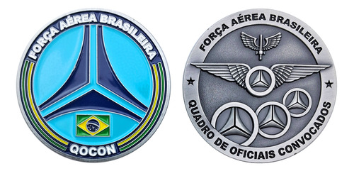 Coin Qocon Quadro De Oficiais Convocados Fab Medalha Militar