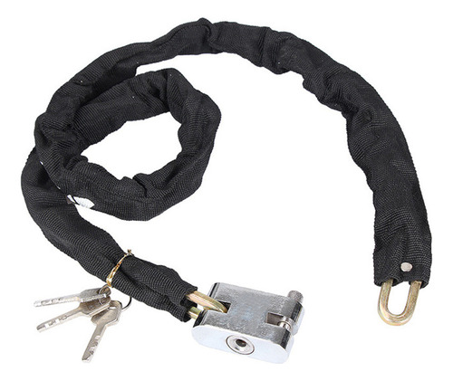 Cerradura Antirrobo Pesada Con 3 Llaves Y Cadena Para Bicicl