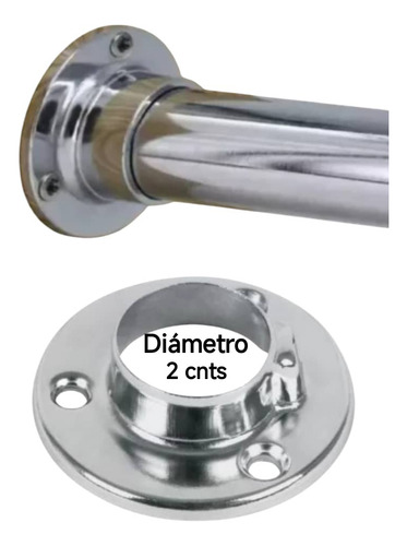 2 Soportes Metálicos Para Pubo De Closet O Cortinas Etc 2cnt