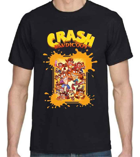 Polera Crash Bandicoot Y Amigos Videojuego Algodón Xxl Xxxl