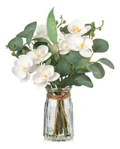 Comprar Orquídeas Blancas, Flores Artificiales Con Jarrón, Flores En