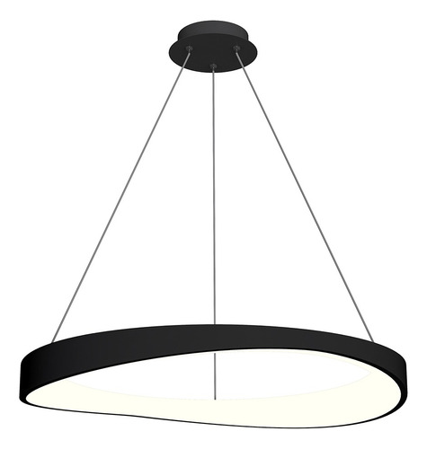 Colgante Moderno Cosmo Luz Led 38w Negro 3 Temp Dinámico