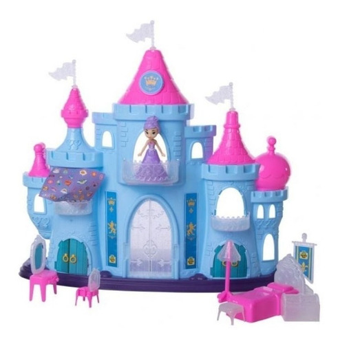 Castelo Completo Da Princesa Snow Frozen Com Boneca E Móveis