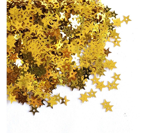 Lentejuela Estrella Amarilla 5mm 10 Gramos