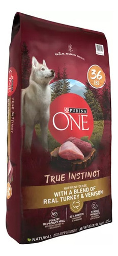 Alimento Purina One Para Perro Sabor Pavo Y Venado 16k-36lb