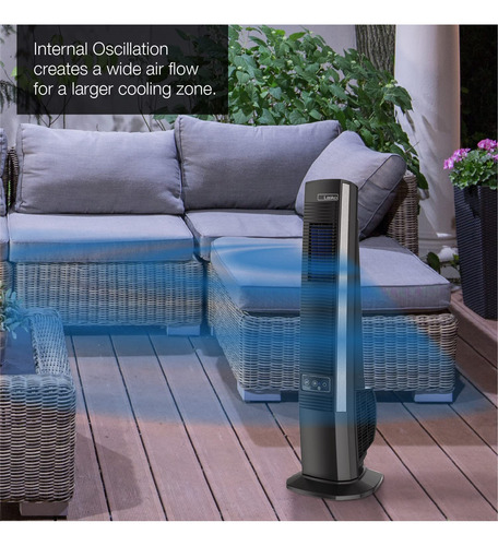Ventilador De Torre Portátil 42 Pulgadas Bluetooth Negro Gra