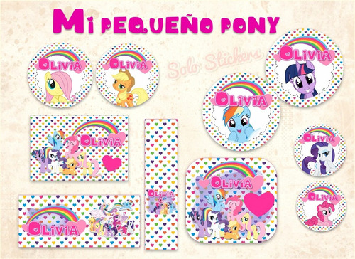 Etiquetas Personalizada Stickers Candy Bar Mi Pequeño Pony 