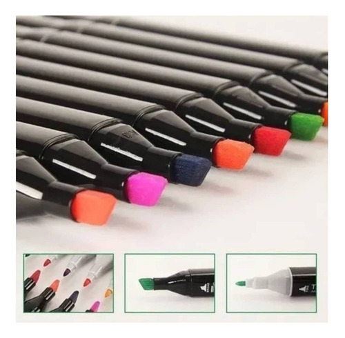Set 80 Plumones Marcadores Colores Doble Punta