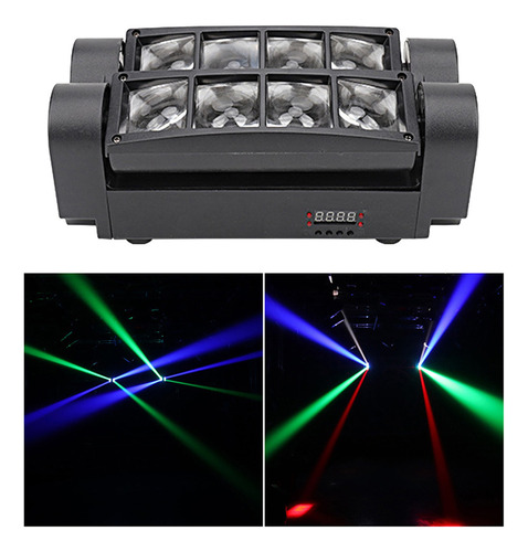 Eight Eyes Rgbw Mini Rotate Beam Light Luz De Escenario De