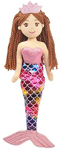 Linzy Toys, 18 `` Alani Mermaid Soft Peluches Muneca De Tra
