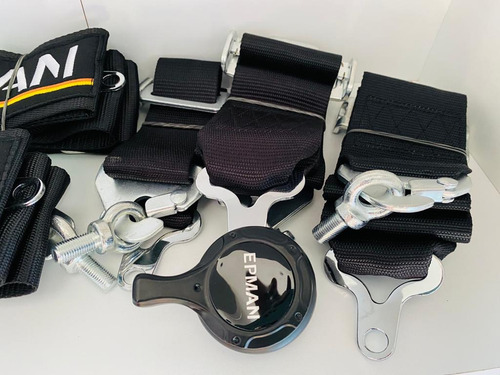 Imagen 2 de 7 de Cintos 5 Puntas Competicion Negro Camlock Epman Apert Rapida